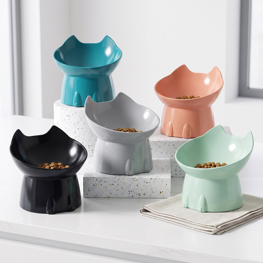 FurFree™ Elevated Cat Feeding Bowl