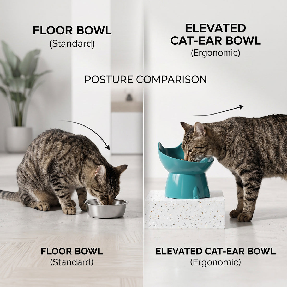 FurFree™ Elevated Cat Feeding Bowl