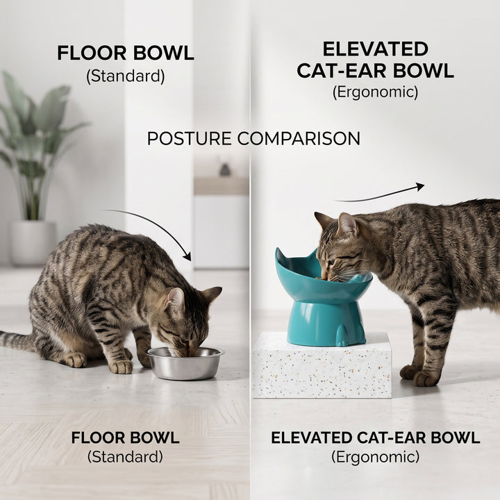 FurFree™ Elevated Cat Feeding Bowl