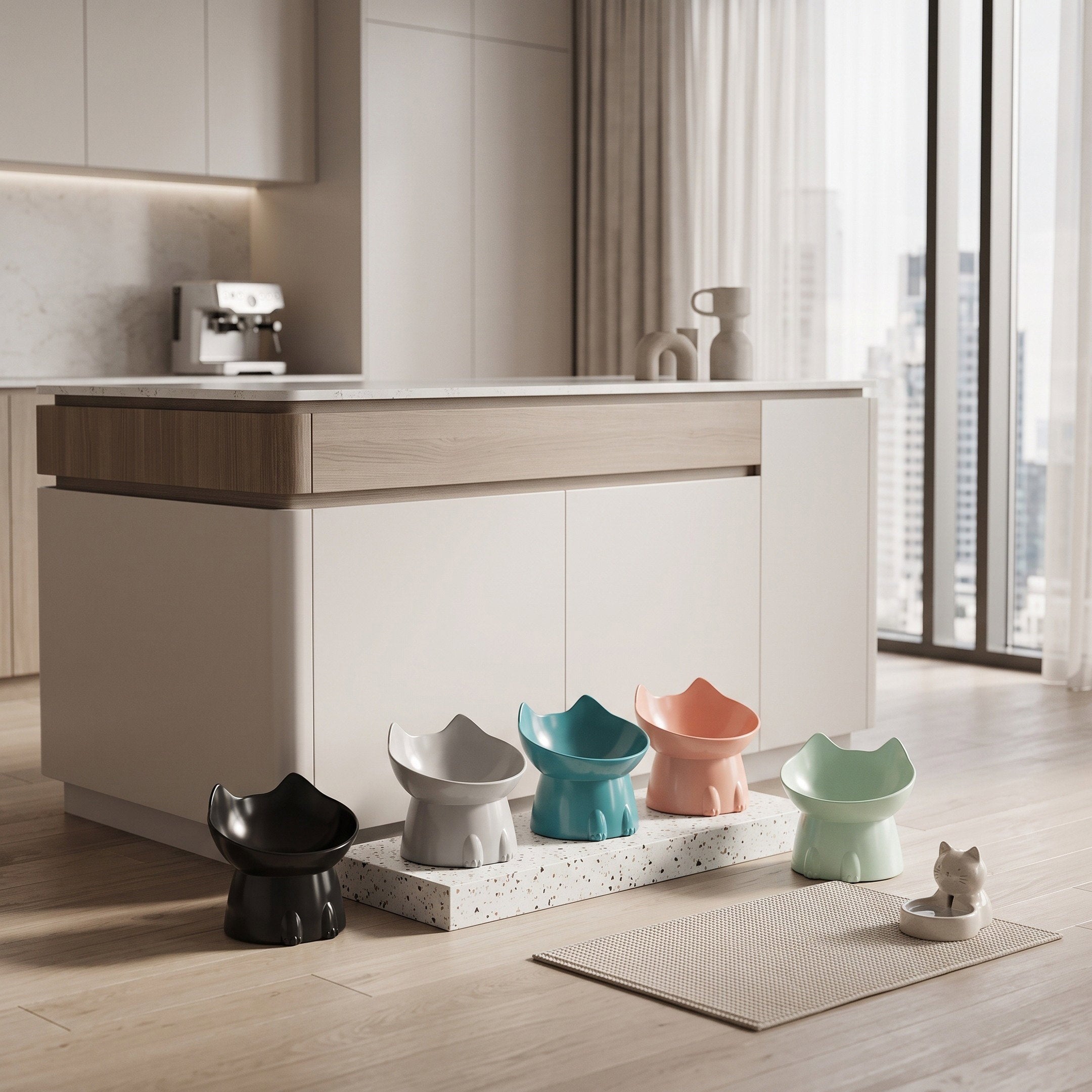 FurFree™ Elevated Cat Feeding Bowl
