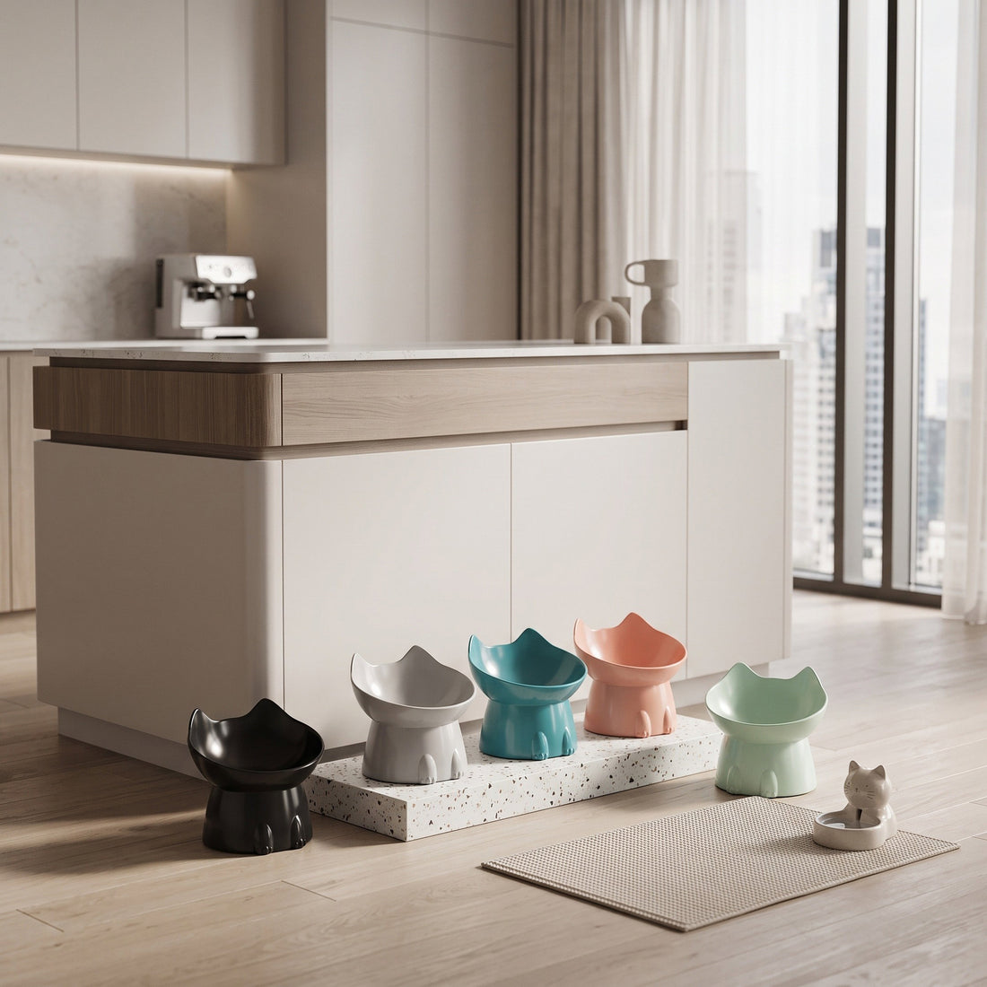 FurFree™ Elevated Cat Feeding Bowl