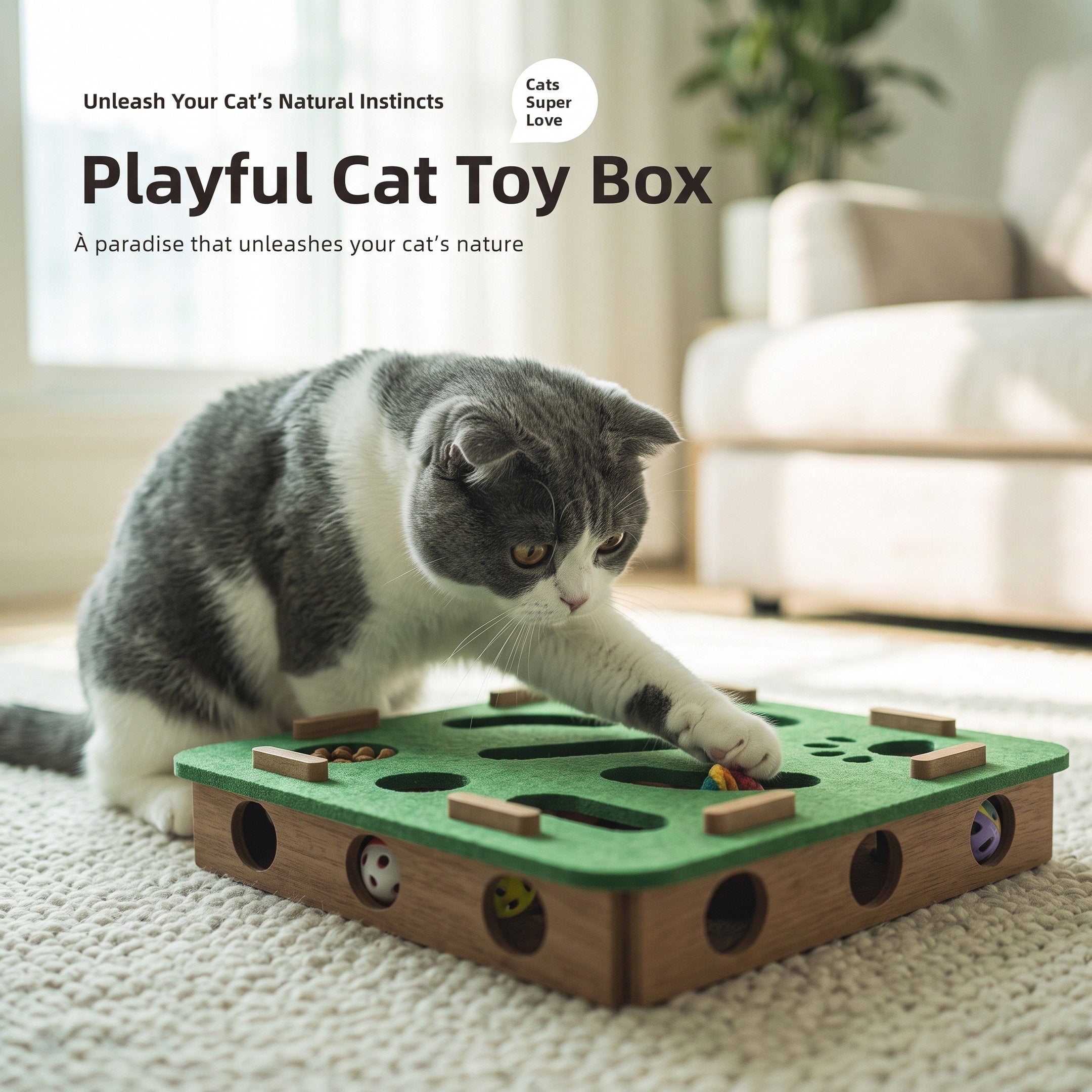 FurFree™ Interactive Cat Puzzle Toy