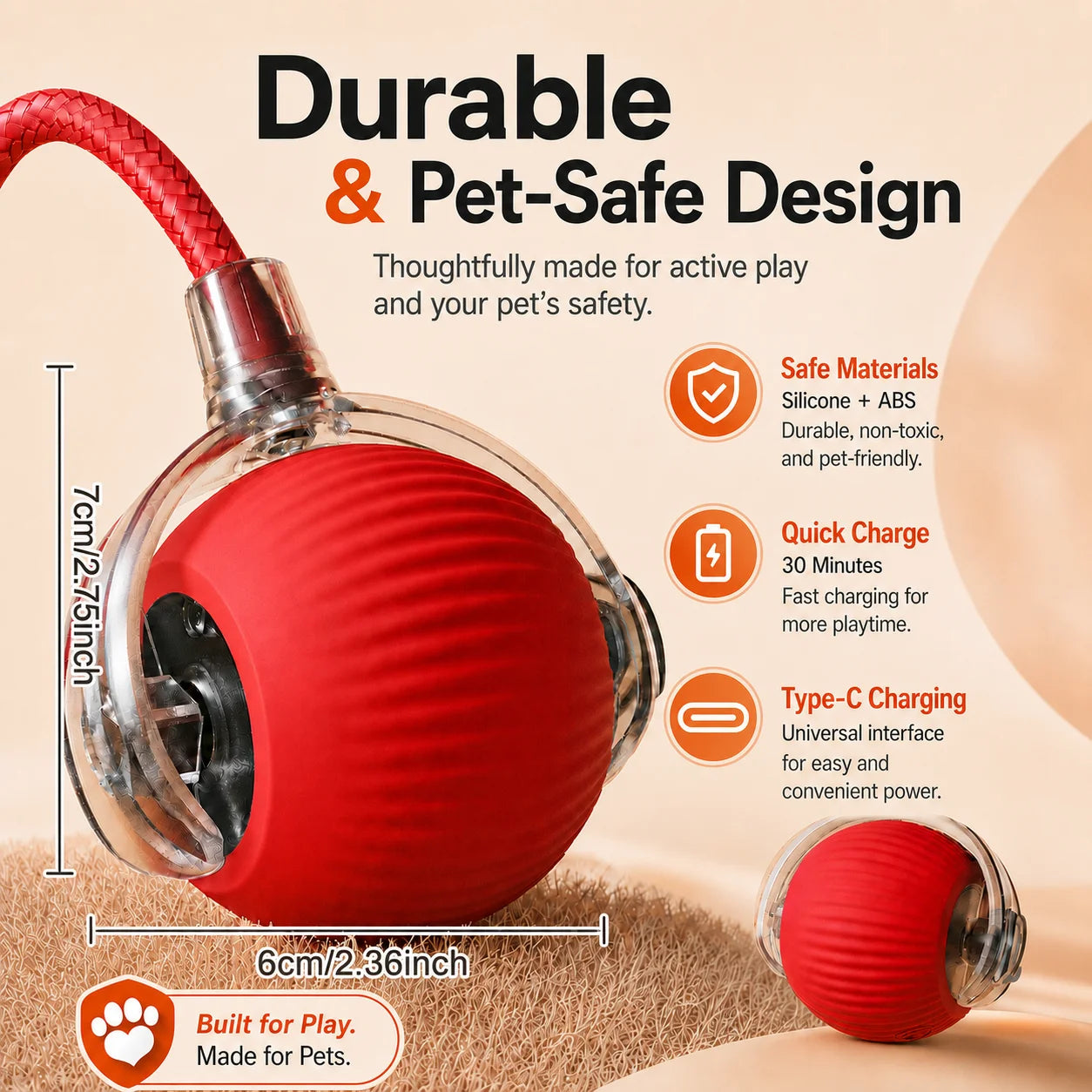 FurFree™ Smart Interactive Rolling Ball for Dogs