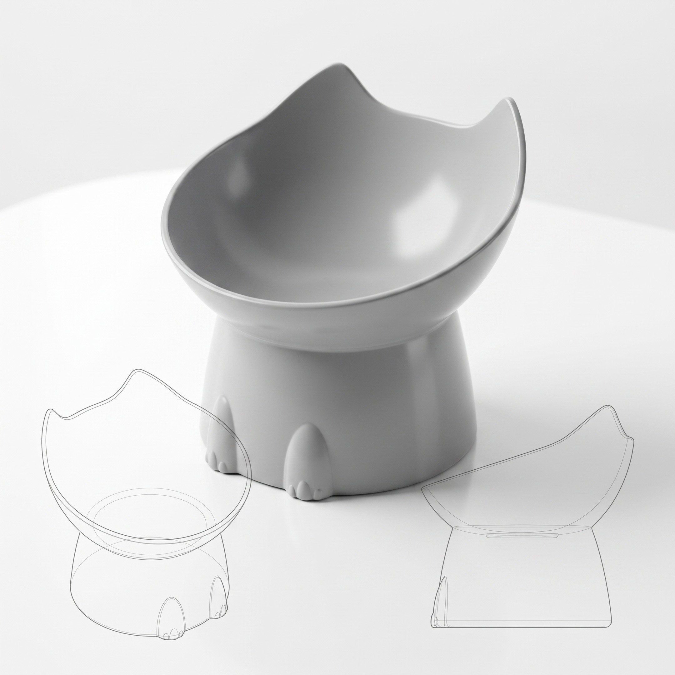 FurFree™ Elevated Cat Feeding Bowl