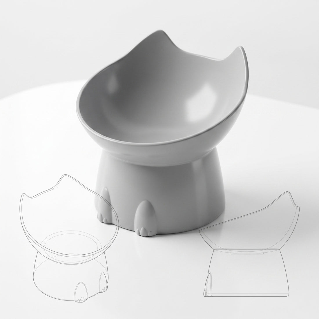 FurFree™ Elevated Cat Feeding Bowl